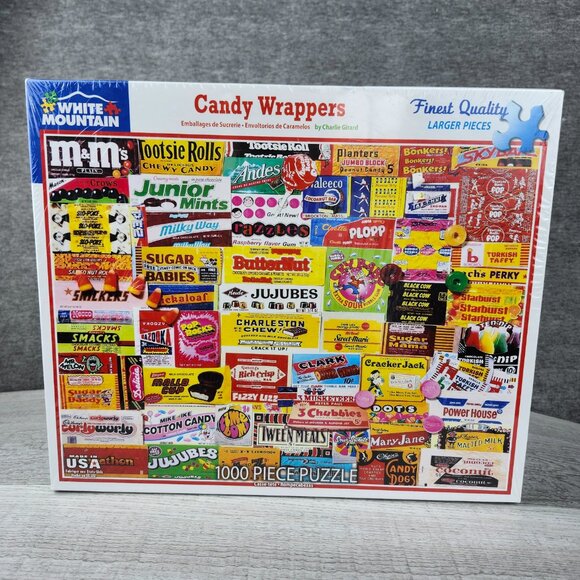 White Mountain Candy Wrapper Puzzle 1000 Pieces NIB - Picture 4 of 9